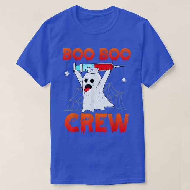 T-shirt Boo Boo Crew Shirt Ghost Funny Halloween Costume N (Design devant)