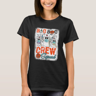 T-shirt Boo Boo Crew Squad Ghost Nurse Halloween Tee Drôle