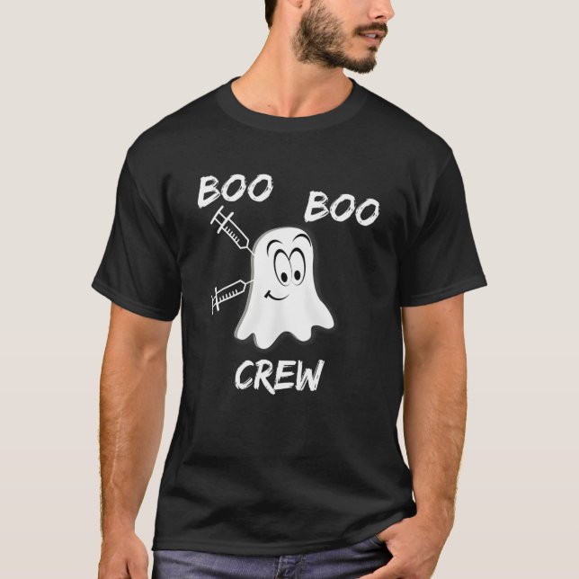 T-shirt Boo Boo Crew Vacciné Halloween 2021 Witches Pum (Devant)