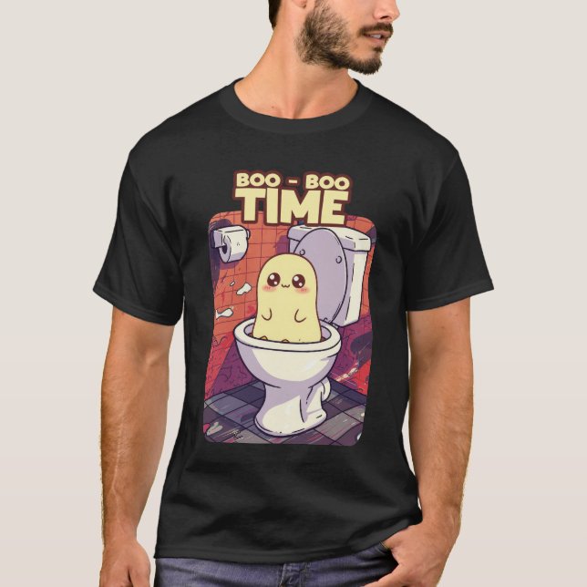 T-shirt Boo-Boo Time - Drôle Design de Toilettes Ghost (Devant)