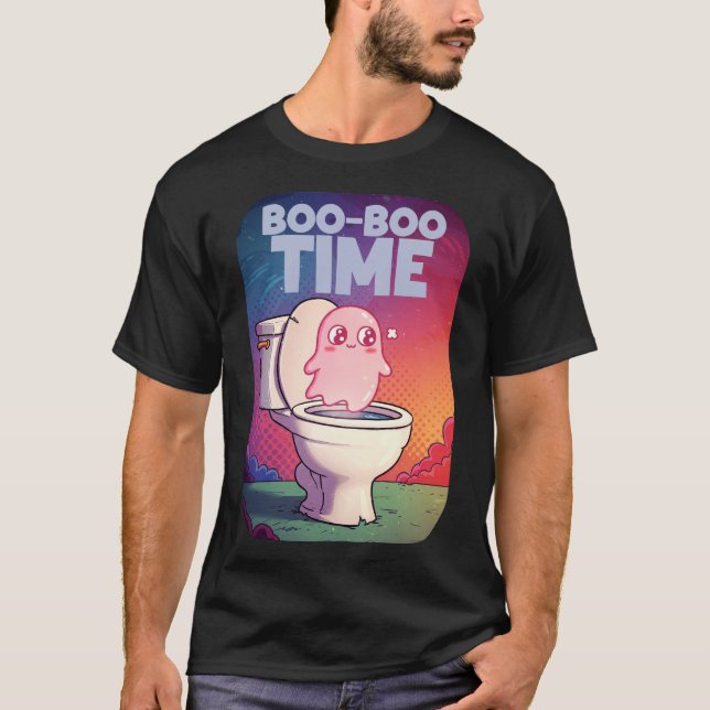 T-shirt Boo-Boo Time - Drôle Design de Toilettes Ghost (Devant)