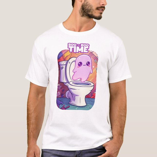 T-shirt Boo-Boo Time - Drôle Design de Toilettes Ghost (Devant)