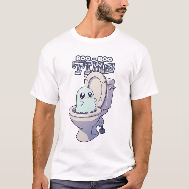 T-shirt Boo-Boo Time - Drôle Design de Toilettes Ghost (Devant)