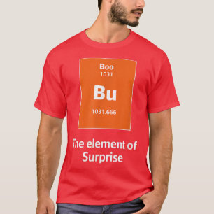 T-shirt Boo Bu L'Élément De La Science Surprise Halloween