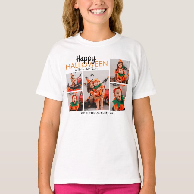 T-shirt Boo citrouille jack-o-lanterne Halloween Collage p (Devant)