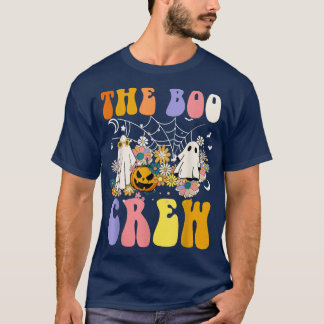 T-shirt Boo Crew Floral Ghost Boo Hippie Halloween Spo