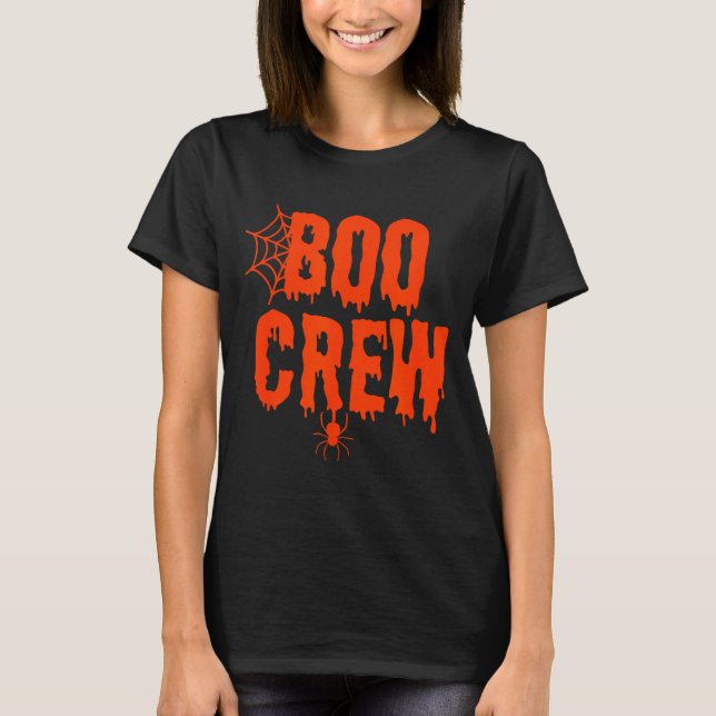 T-shirt Boo Crew Funny Halloween Shirt For Group Costume F (Devant)