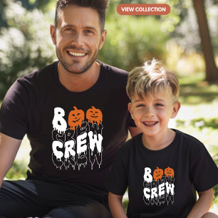 T-shirt Boo Crew Halloween jumeler famille hommes