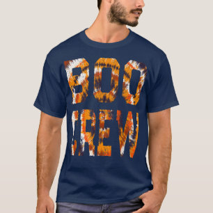 T-shirt Boo Crew Orange Tie Dye Correspondant Halloween Ha