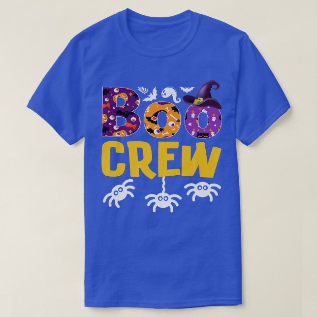 T-shirt BOO CREW Pompons Bats Halloween Co (Design devant)