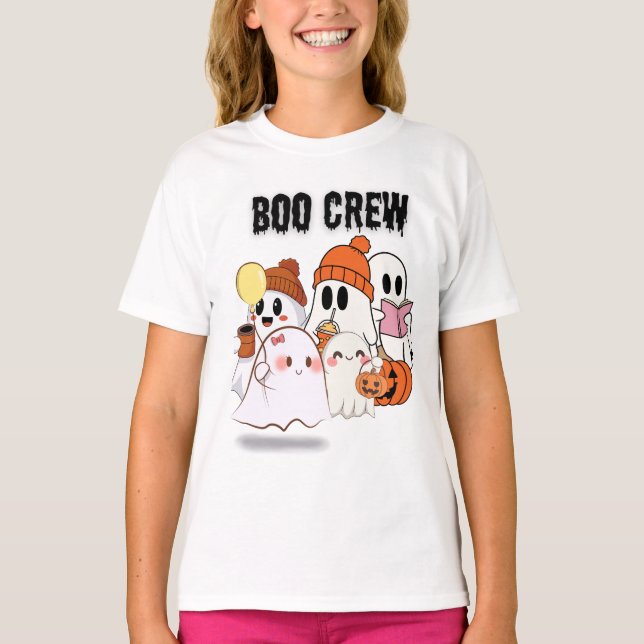 T-shirt Boo Crew Shirt | Cute Ghost Squad Halloween  (Devant)