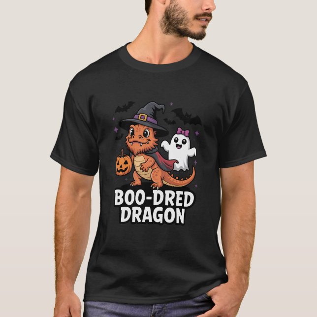 T-shirt Boo-Dred Dragon mignon Design Halloween (Devant)
