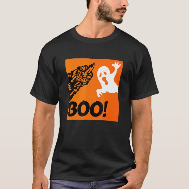T-shirt Boo ! Drôle Masquer Peekaboo Effrayant Halloween p (Devant)