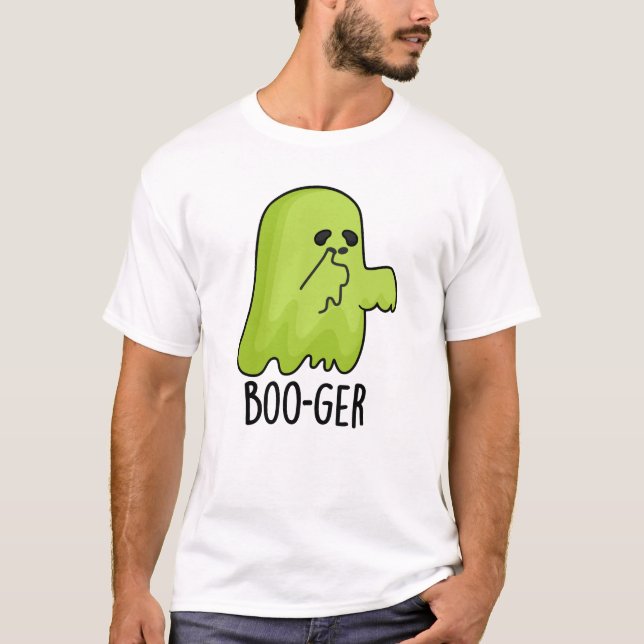 T-shirt Boo-ger Funny Halloween Booger Ghost Pun (Devant)