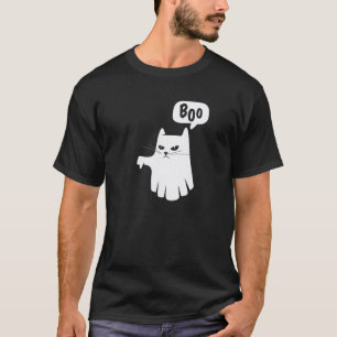 T-shirt Boo Ghost Cat désapprouve désapprobation Halloween