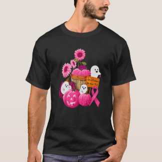 T-shirt Boo Ghost Citrouille Octobre Porter le cancer du s