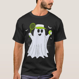 T-shirt Boo Ghost Jouer Tennis Halloween Tennis