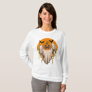 T-shirt Boo Halloween avec chauves-souris noires e