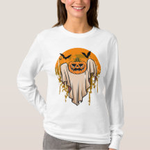 T-shirt Boo Halloween avec chauves-souris noires e