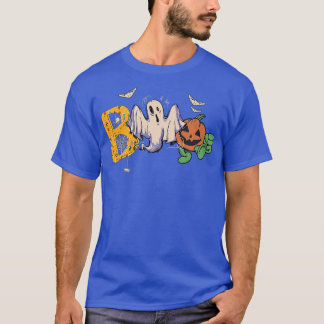 T-shirt Boo Halloween Bat Citrouille Fantôme Et Araignées