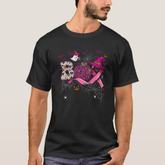 T-shirt Boo Halloween Citrouille Pink Ribbon sorcière Poub