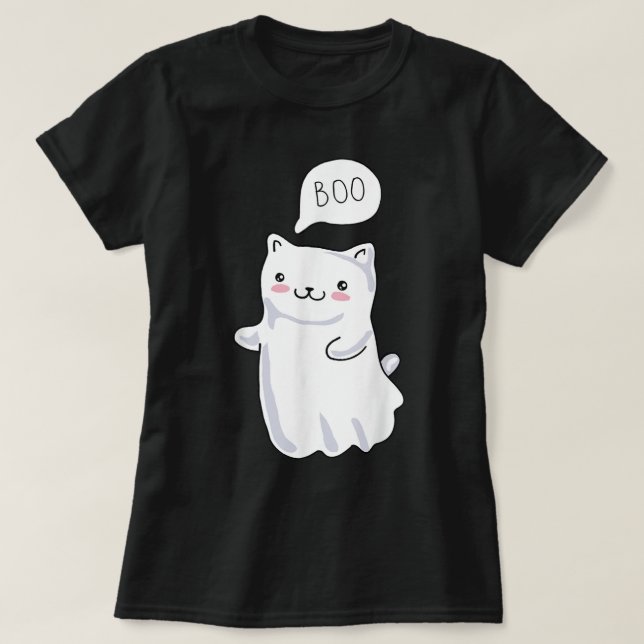 T-shirt Boo Halloween Costume de chat cadeau - Boo Funny C (Design devant)