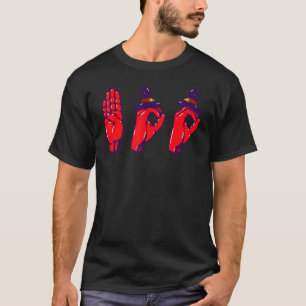 T-shirt Boo Hands American Sign Language Pride ASL Hallowe