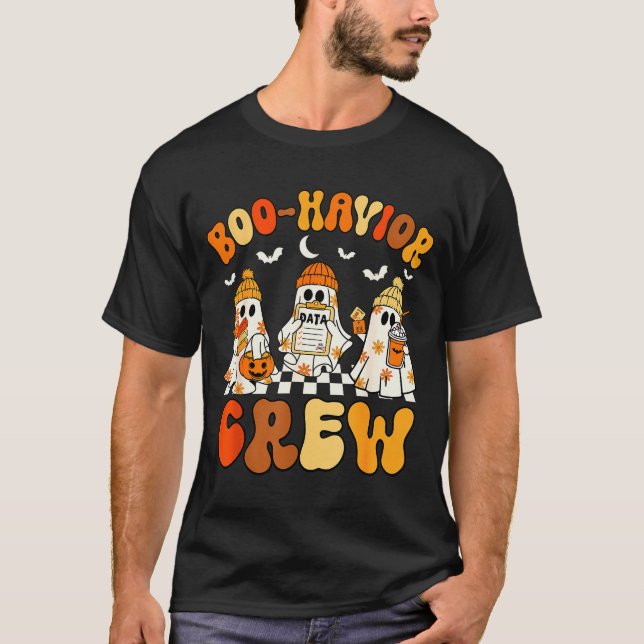 T-shirt Boo-havior Crew Behavior Yst Halloween Aba  (Devant)