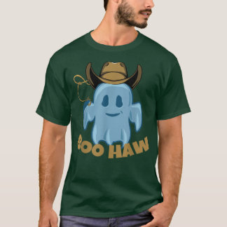 T-shirt Boo haw cowgirl cowboy fantôme western drôle Hallo
