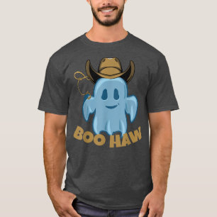 T-shirt Boo haw cowgirl cowboy fantôme western drôle Hallo