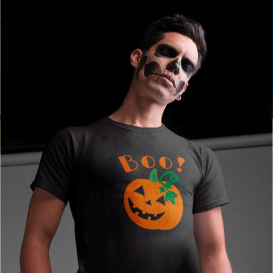 T-shirt Boo Jack-o'-lantern personnalisé orange noir