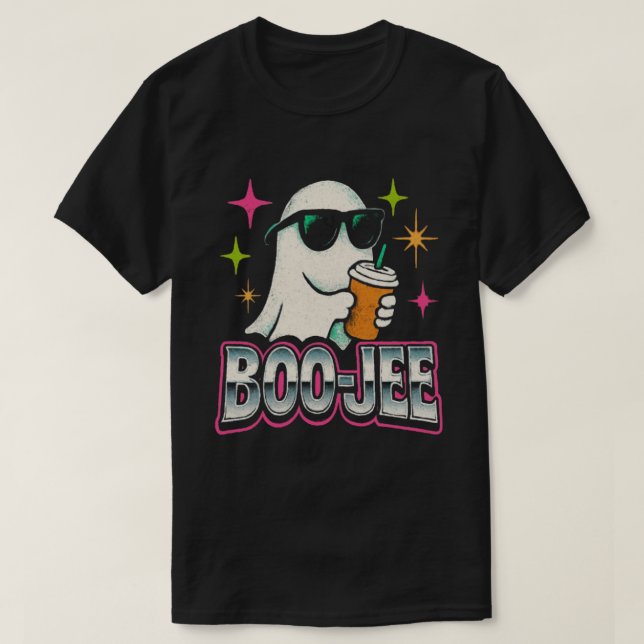 T-shirt Boo-jee Bootleg Retro Ghost Halloween Design (Design devant)