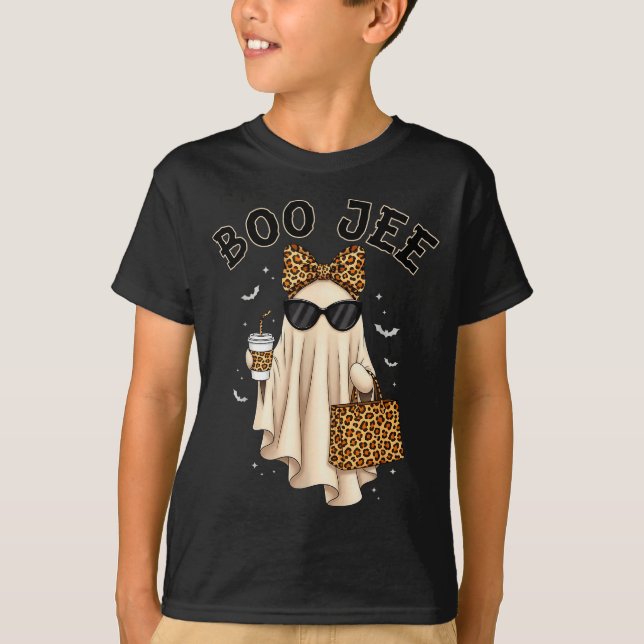 T-shirt Boo Jee Boujee Ghost Halloween October Vibes Soky  (Devant)