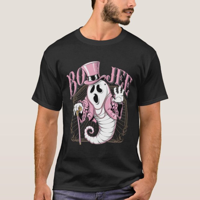 T-shirt Boo Jee Halloween Boujee Boo Jee Ghost T-Shir Rose (Devant)