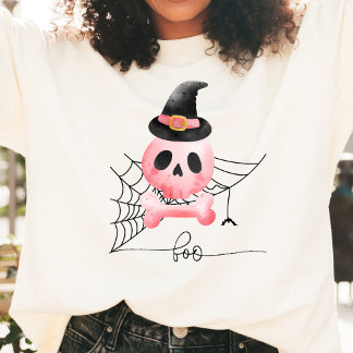 T-shirt Boo & Peau rose Halloween