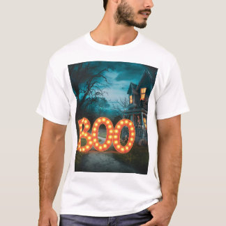 T-shirt Boo Skeleton Citrouille Haunted Maison Halloween T