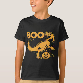 T-shirt Boo T-Rex Dinosaur Et Citrouille
