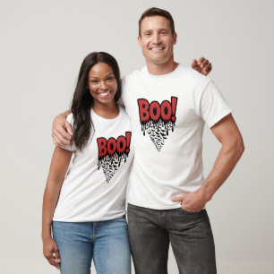 T-shirt BOO ! Texte d'horreur rouge dégoulinant – Hallowee