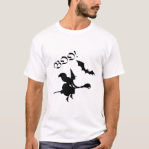 Boo Witch Flying Halloween Design