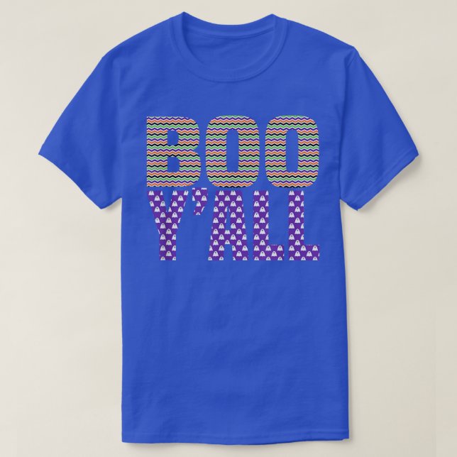 T-shirt Boo Y'all T Funny mignon Halloween Jeunes Femmes 7 (Design devant)