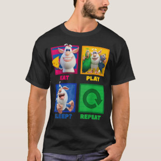 T-shirt Booba Mange Jouer Dormir Répéter Amicale Drôle Pou