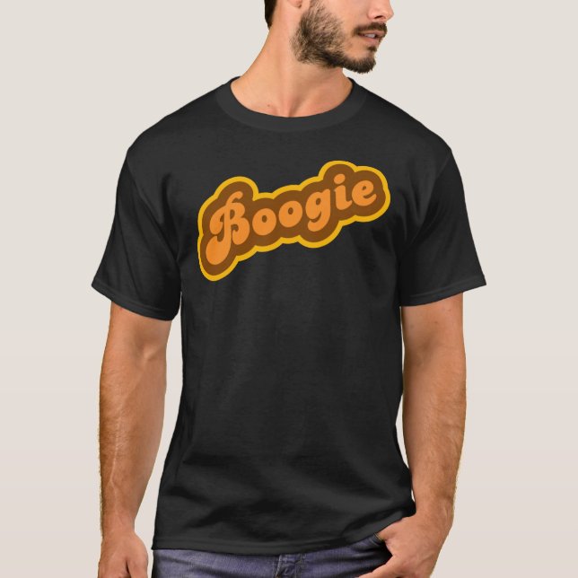 T-shirt Boogie - Les années 70 rétro - Logo Essentiel  (Devant)