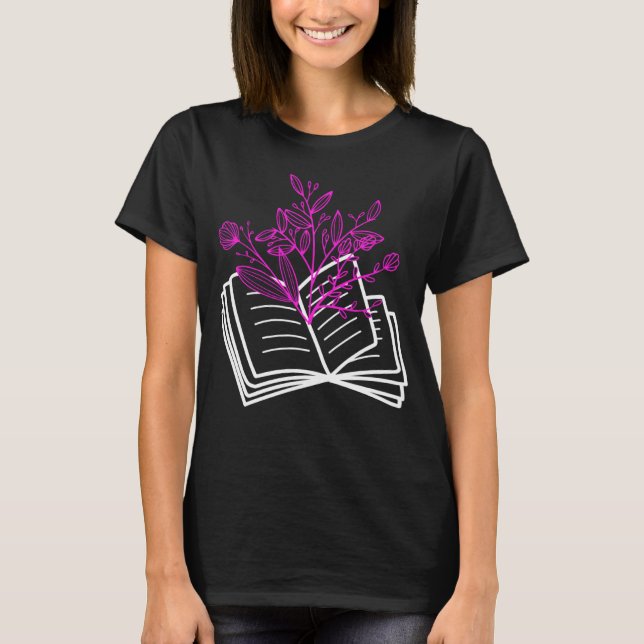 T-shirt Book  Book flower Reading fans book  bookworm  2 (Devant)