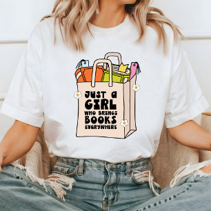 T-shirt Book Lover Graphic Tee, Bookworm