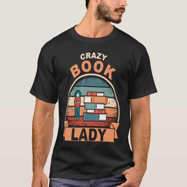 T-shirt book reading bookworm library books librarian (Devant)