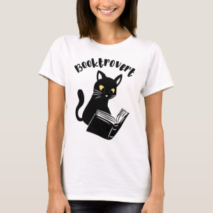 T-shirt Booktrovert chat avec livre