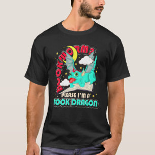 T-shirt Bookworm Bibliothécaire Livre Lecture Livre Dragon