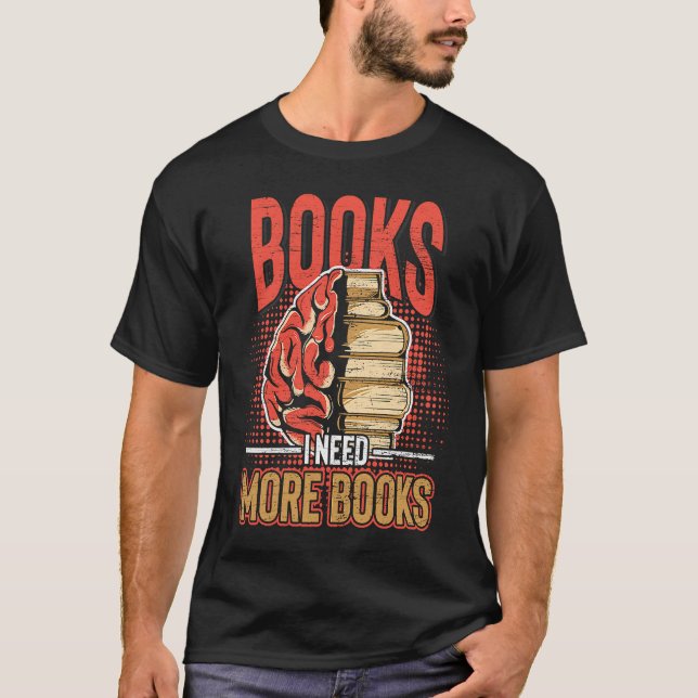 T-shirt Bookworm Books  Reading (Devant)