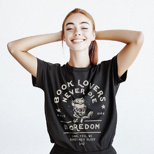 T-shirt Bookworm Lecture Livres Funny Retro Humour foncé
