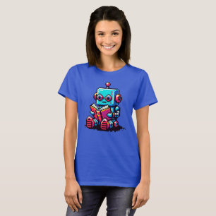 T-shirt Bookworm - Pixel Art Sci-Fi Reading Design